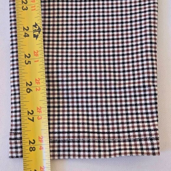 Tommy Hilfiger Womens Micro Check Pull On Ankle Trouser Pants Black Brown Size 6 - Picture 11 of 13